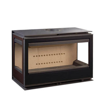 Salamandra a Lenha Habit 93 TC + T C/ Kit de Ventilação - Rocal